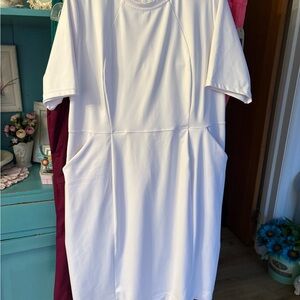 White Short Sleeve Nurses Dress
